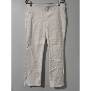 Soft surroundings white pull on jeans PL